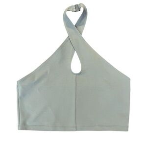 Sun deh Aritzia cropped twisted tear drop halter top size L like new condition